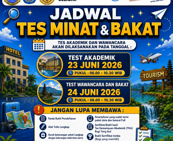 Jadwal Tes Minat Bakat SPMB TP 2026/2027